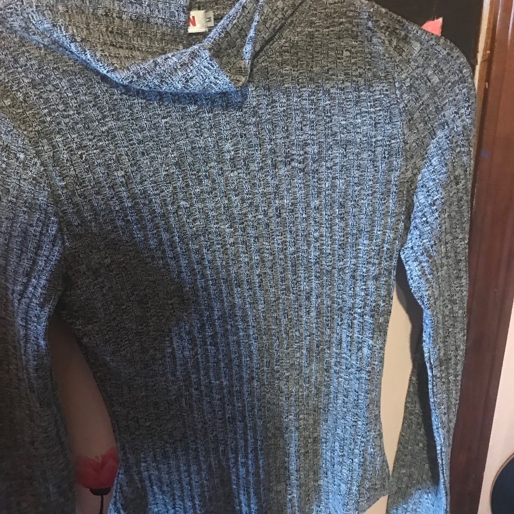 Grey ribbed bodysuit